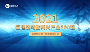 喜報！星云股份獲評“2021福建戰(zhàn)略性新興產(chǎn)業(yè)100強”